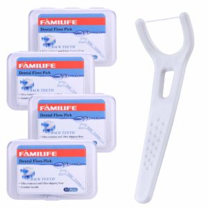 FAMILIFE Back Teeth Floss Picks- Fluoride Free